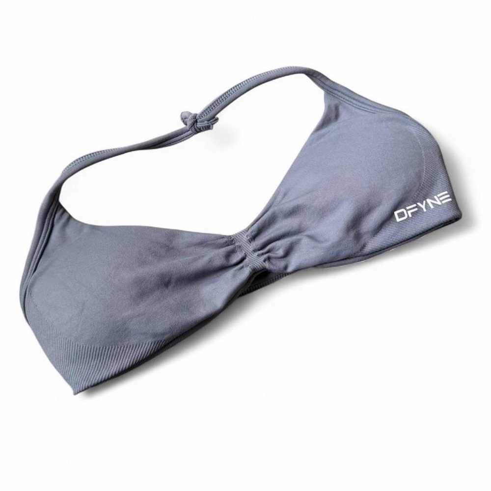 DFYNE Impact Strappy Bra in Graphite